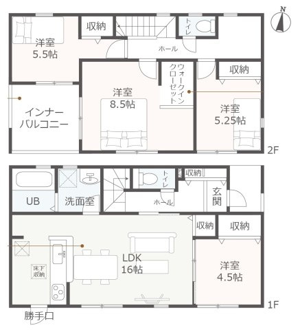 リーブルガーデン刈谷市小山町　全4棟　新築戸建の間取り