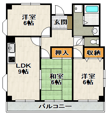 ドルミM宝塚の間取り