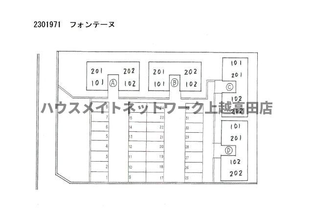 フォンテーヌの区画図|配置図