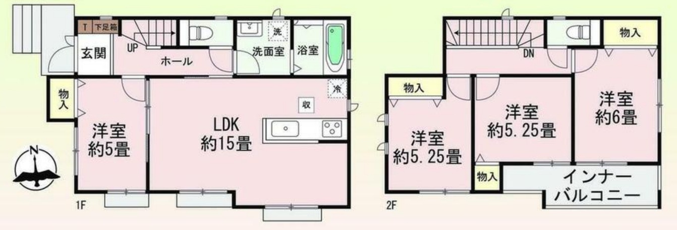 ハートフルタウン豊明市越戸町3期　全2棟　新築戸建の間取り