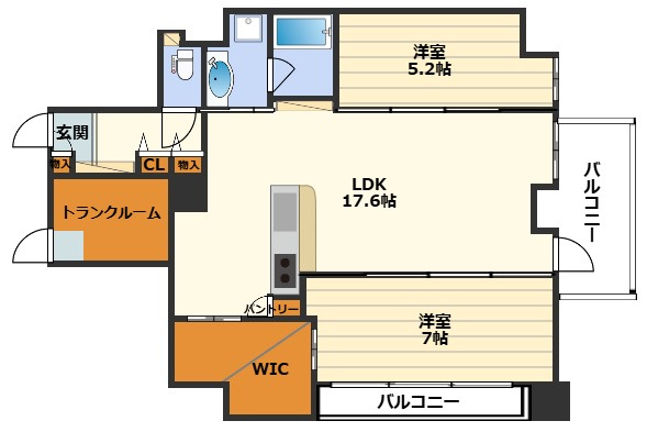 ハイデンス梅ヶ枝の間取り