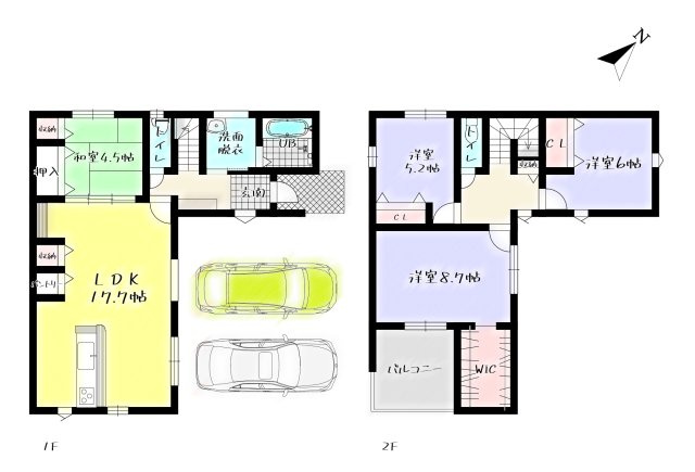 ーBloomーブルームー小倉南区湯川新町4丁目4期　【小倉南区　新築戸建て】の間取り|ーBloomーブルームー小倉南区湯川新町4丁目4期　【小倉南区　新築戸建て】