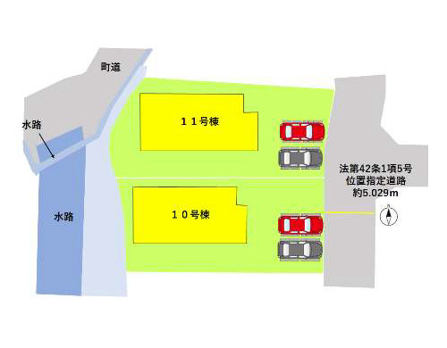 よかタウン／菊池郡大津町室1２期／１０号棟の区画図