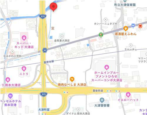 よかタウン／菊池郡大津町室1２期／１０号棟の地図