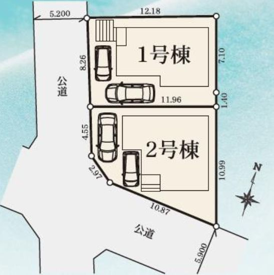 秦野市今泉新築戸建て　24-1期2号棟の区画図|配置図「秦野市今泉新築戸建て」