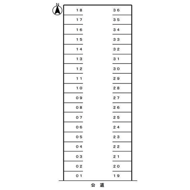 茜部菱野３丁目服部駐車場の間取り