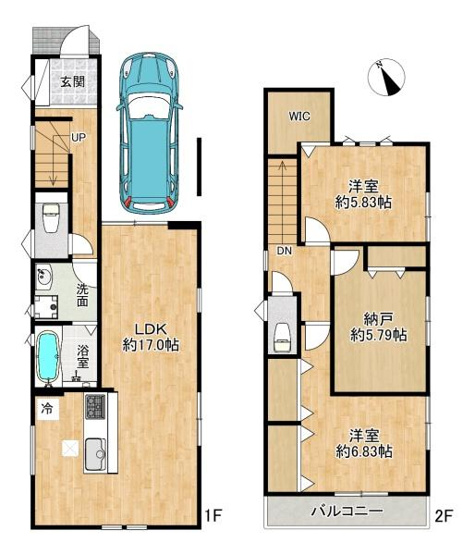 【間取り】 | 明石市第2中朝霧丘　新築戸建