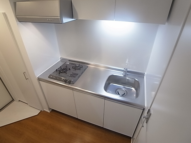 神戸市須磨区東町４丁目のアパートのキッチン|システムキッチン（ガス２口）
