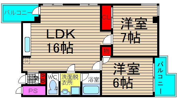 メゾンクレールの間取り