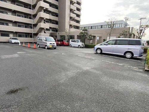 サーパス久保田の駐車場|広々とした平面駐車場。見通しが良いので駐車しやすいです。