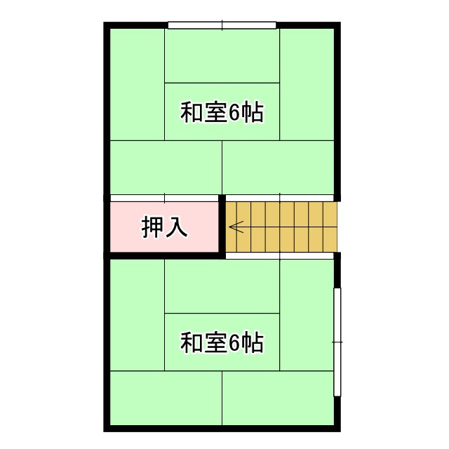 鹿場矢持邸の間取り|２階間取り