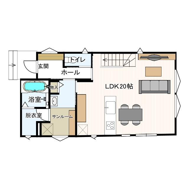 天童市山元字藤田1025番10　新築の間取り|1F