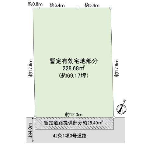 あきる野市牛沼　土地の土地図