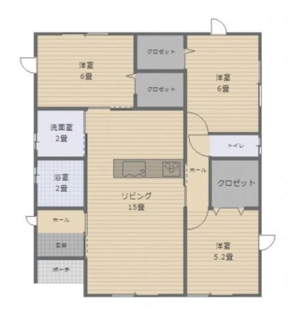 熊本市西区中原町第1-4棟（4号棟）の間取り|全居室収納豊富で便利です。