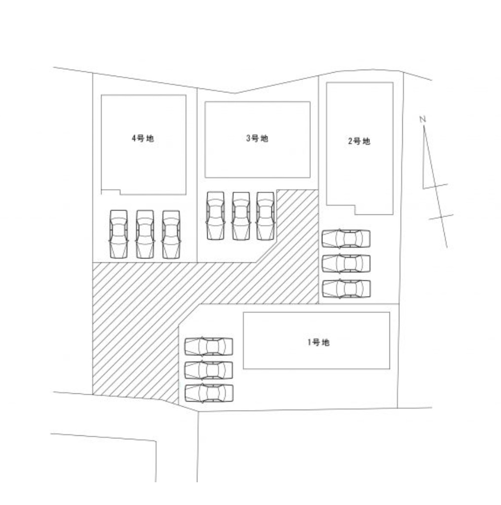 熊本市西区中原町第1-4棟（4号棟）の区画図|配置図（4号棟）