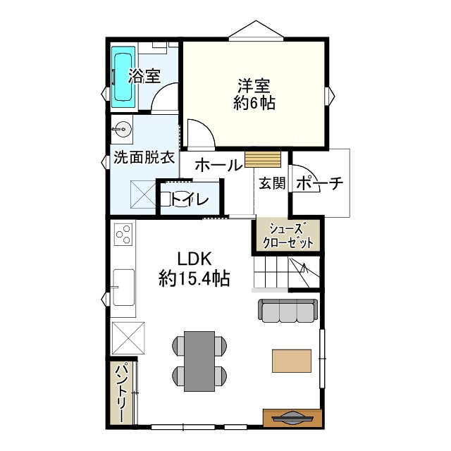 山形市みはらしの丘3丁目　新築（未入居）の間取り