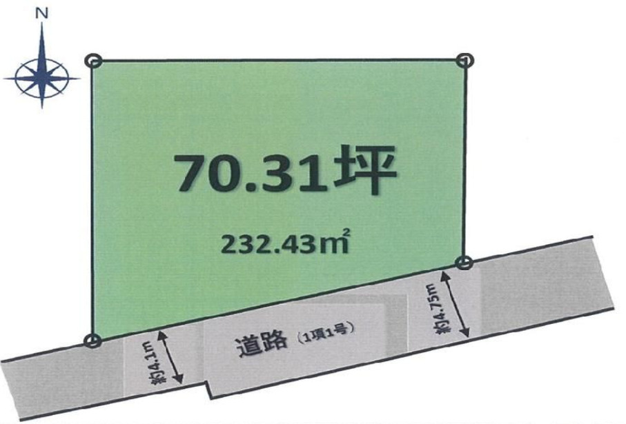 栃木市大平町富田　土地101.94坪