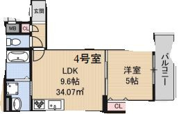 【間取り】 | クリエオーレ豊南町南