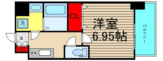 フォーリアライズ難波シエロの間取り