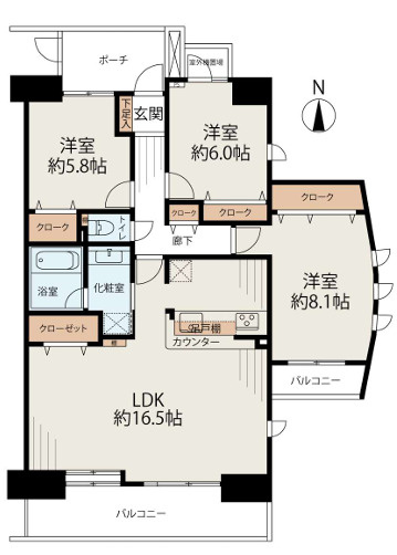 ダイアパレス茅ヶ崎南湖の間取り