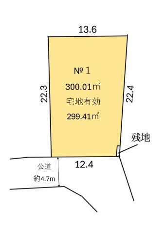 土地　坂戸市横沼の土地図|全区画300㎡以上！