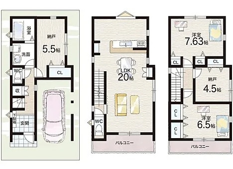 堺市第五北区長曽根町の間取り