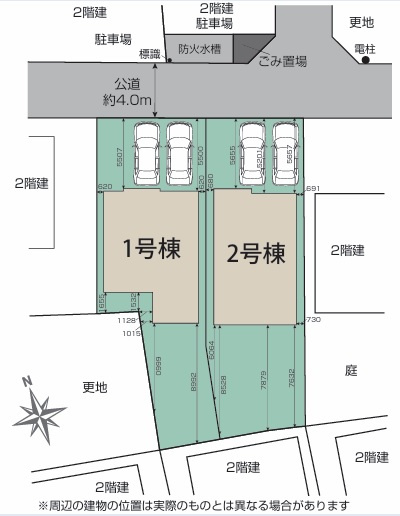 【区画図】 | 新築戸建／ふじみ野市築地２丁目（全2棟）