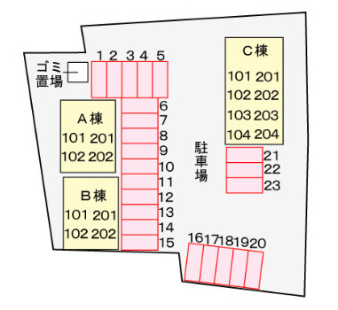 【区画図】 | パルフェ三隈Ａ | パルフェ三隈A棟　101号室　平成20年9月4日