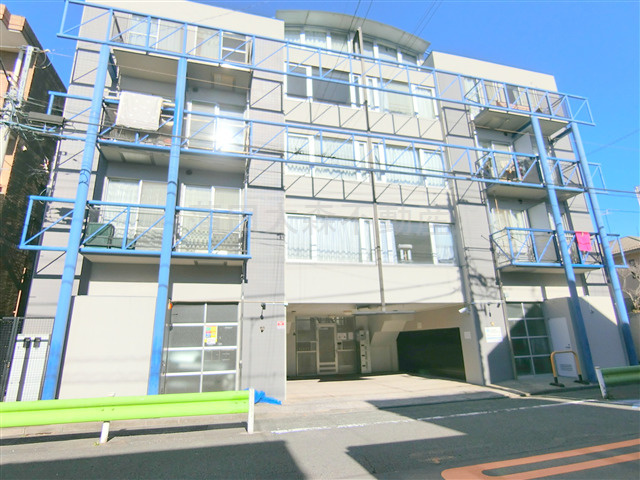 ブルーコート池上の外観|1989年12月築　RC鉄筋コンクリート造地上5階建て総戸数12戸デザイナーズマンション　東京都大田区池上7丁目　東急池上線池上駅最寄りの賃貸物件