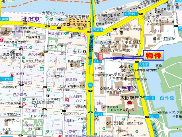 【地図】 | エスリードレジデンス大阪谷町ザ・マークス
