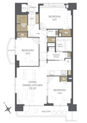 【間取り】D’レスティア加賀野 