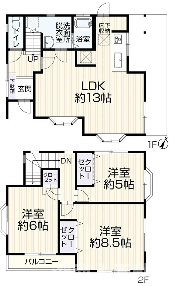 藤沢市鵠沼藤が谷４丁目１９－１９戸建ての間取り