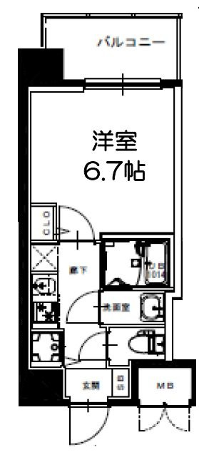 S-RESIDENCE新大阪Ridenteの間取り