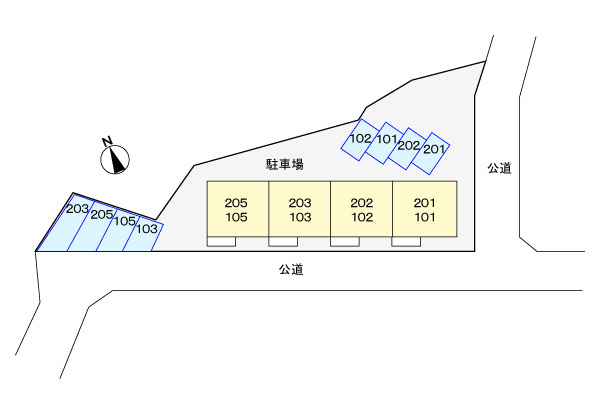 ハイツカオルの区画図