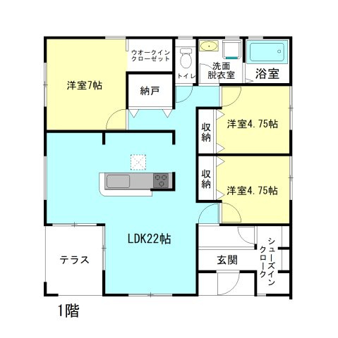 【間取り】 | リーブルガーデン.S前橋市茂木町第3ー⑤ | 玄関には嬉しいシューズインクローク完備！
モダンで収納充実の3LDK間取りです！