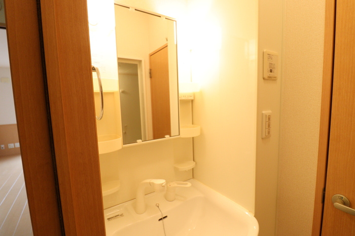 熊本市南区御幸笛田２丁目のアパートの独立洗面台