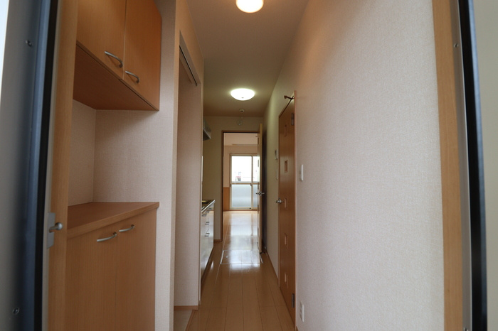 熊本市南区御幸笛田２丁目のアパートの玄関