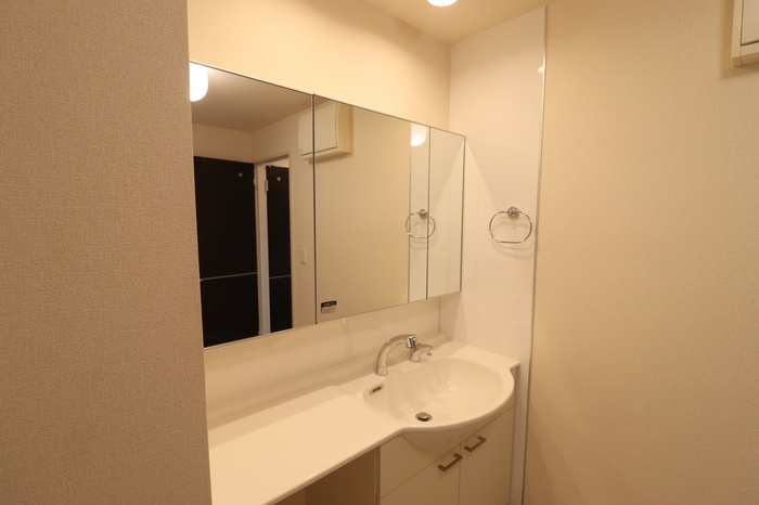 熊本市南区良町３丁目のアパートの独立洗面台