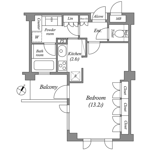 プラチナコート広尾の間取り