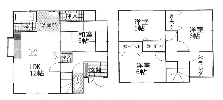 橋本市隅田町下兵庫・中古戸建・54675の間取り