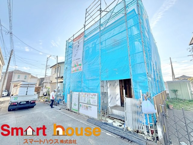 相模原市緑区下九沢　新築１棟の前面道路含む現地写真|全居室南向きにつき陽当たり良好！