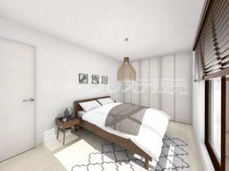 【洋室】 | 生駒市小明町の新築一戸建 全１５区画 | １５号地２階洋室（主寝室）完成イメージ／南向きですので、陽あたり良好です♪