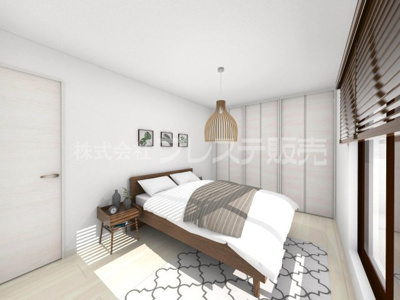 【洋室】 | 生駒市小明町の新築一戸建 全１５区画 | １５号地２階洋室（主寝室）完成イメージ／南向きですので、陽あたり良好です♪