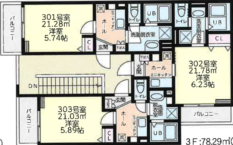 海老名市東柏ケ谷4丁目　一棟アパート　現況満室稼働中の間取り
