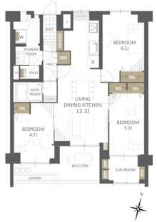 【間取り】天白第二住宅５棟 
