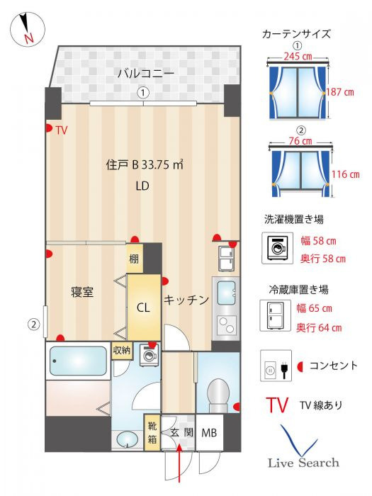 ヴィラハイネス舞鶴の間取り