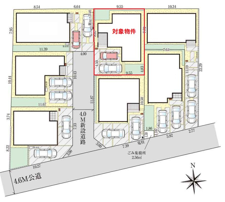三郷市　彦野1丁目　中古戸建の区画図|区画図です