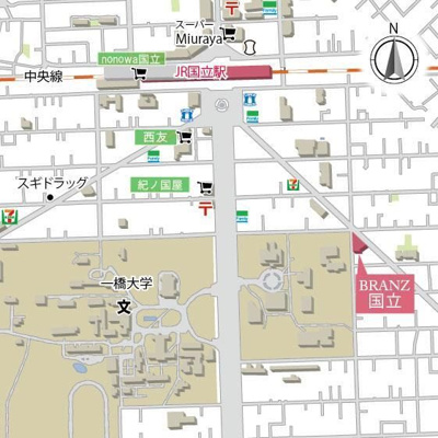 【地図】 | ブランズ国立(ブランズクニタチ)