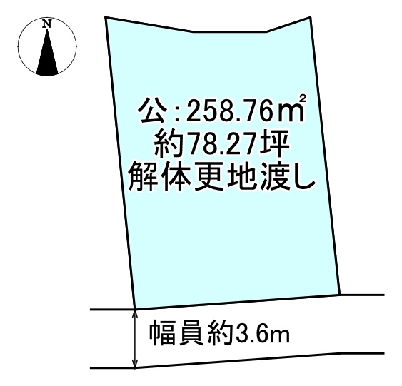東田1丁目　売土地の土地図