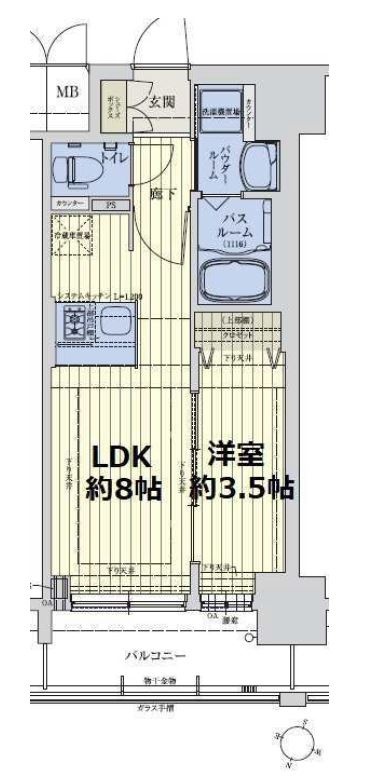 スワンズシティ新大阪ヴィーヴォの間取り